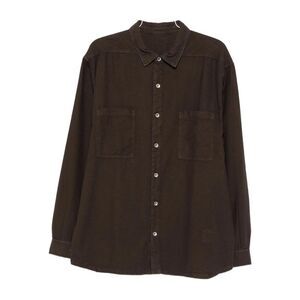 DRKSHDW Relaxed Fit Utility Long Sleeve Button-Up Shirt Men BROWN Shirts